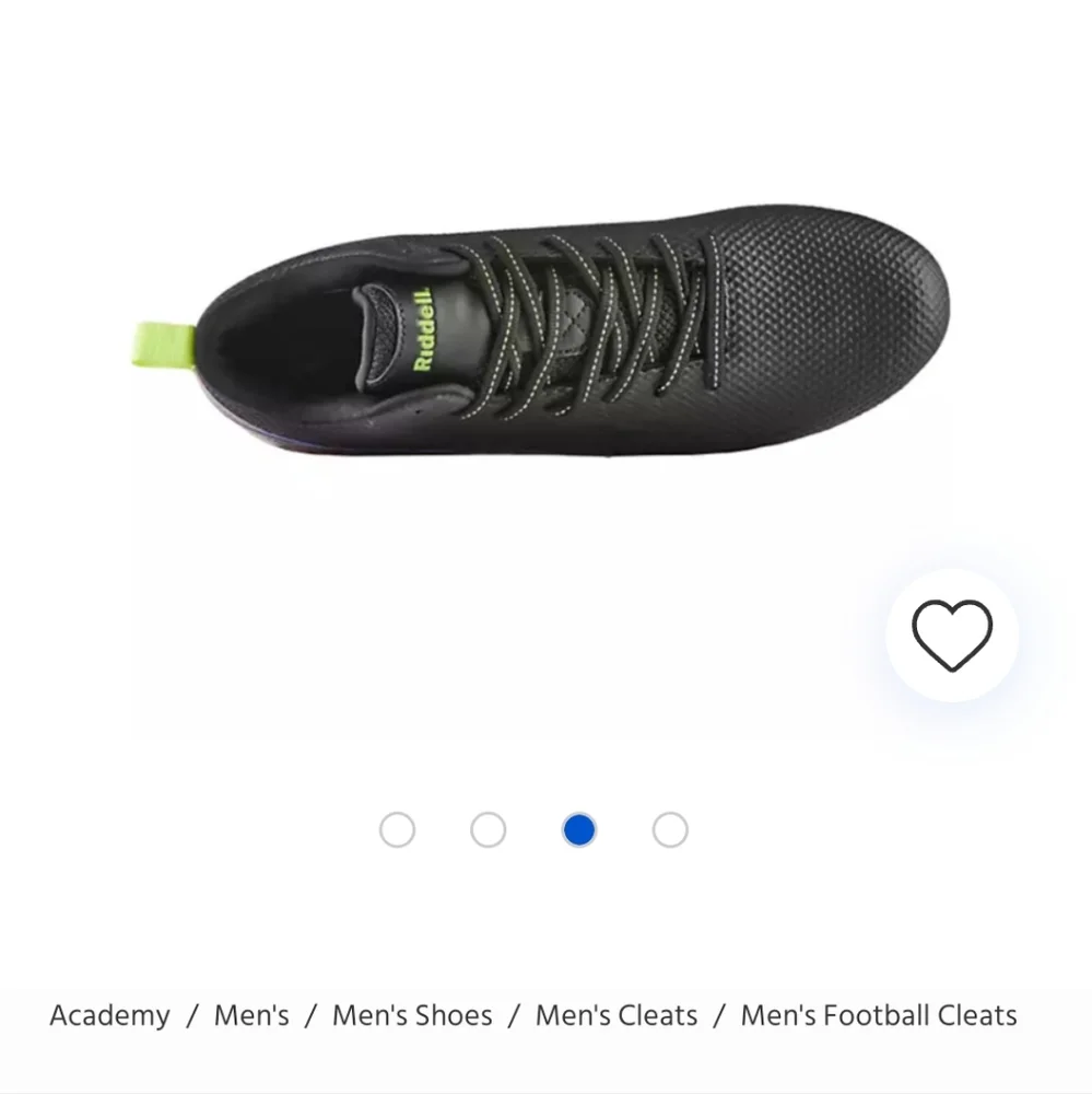 Riddell Men's Flash Mid-Top Football Cleats - Picture 3 of 5